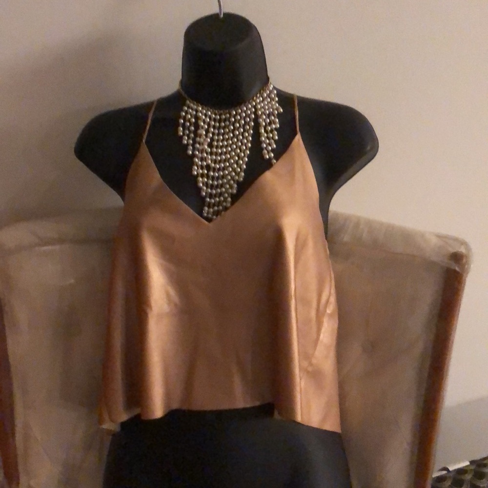 Pearl & Rhinestone Adjustable Choker Necklace